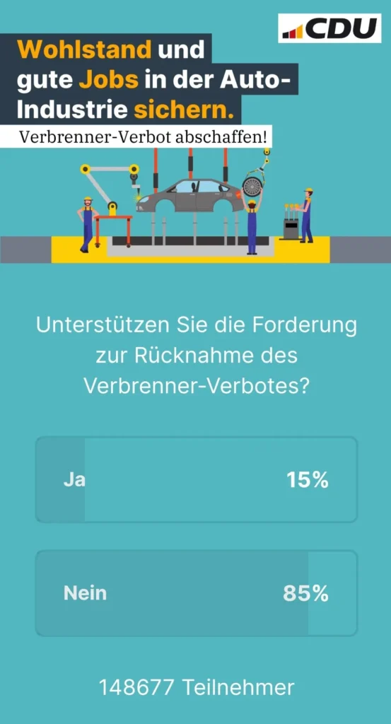 Wohlstand und Jobs in Autoindustrie sichern.